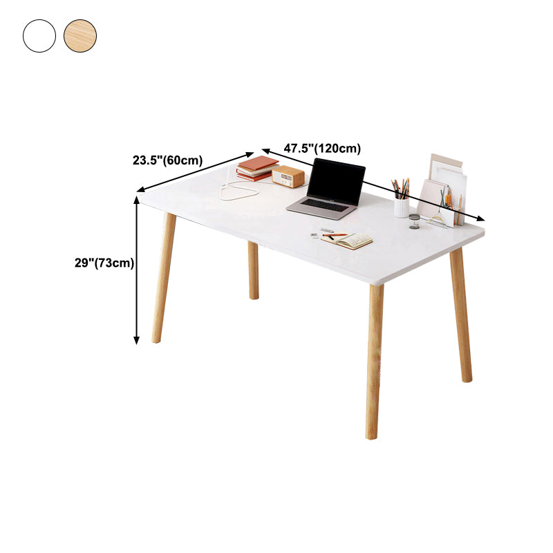 Contemporary Wood Computer Desk Rectangular Writing Desk for Home