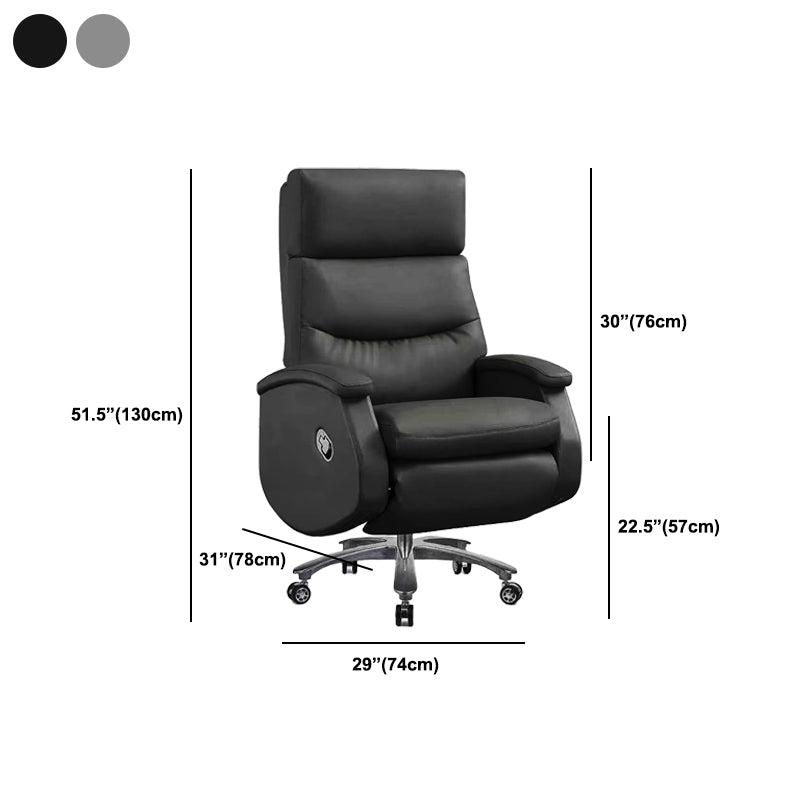 Faux Leather Executive Chair High Back Swivel Arms Included Office Chair