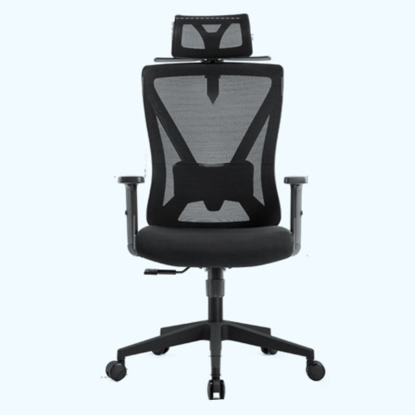 Modern Chair Mesh Computer Chair Mid-Back Chair with Wheels in Black/Red/Blue