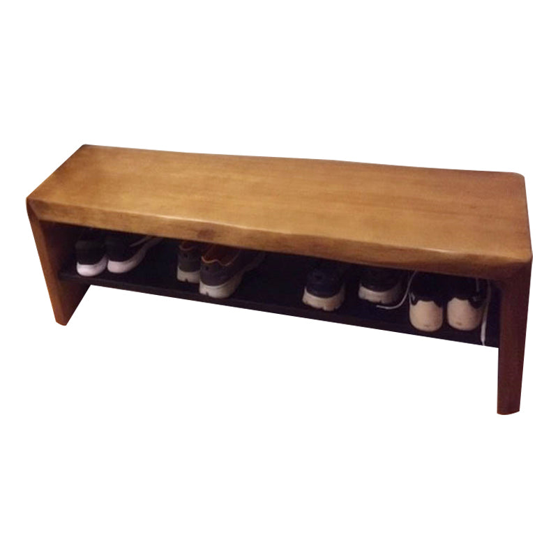 Solid Wood Rectangle Entryway Bench with Storage Entryway and Bedroom Bench