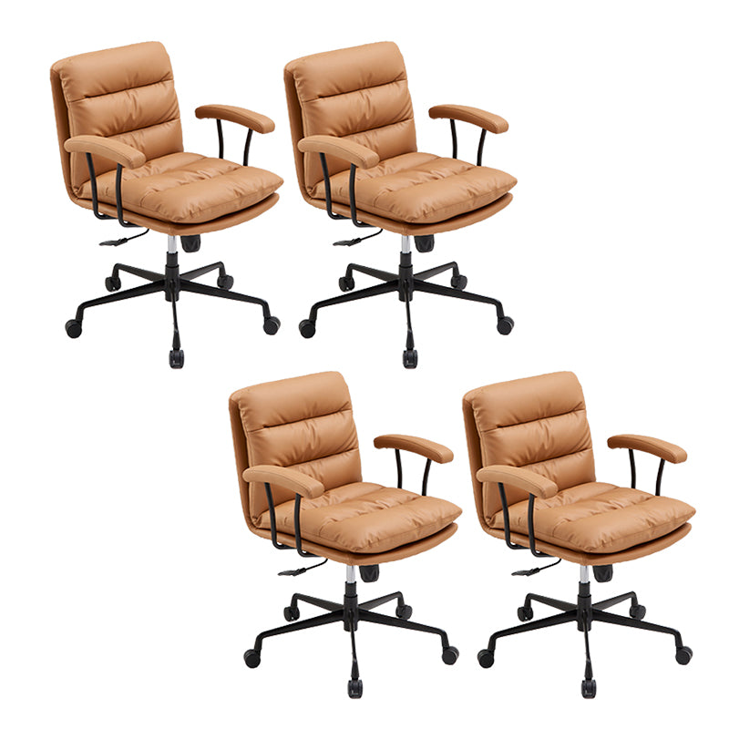 Contemporary Arm Chair Upholstered Adjustable Seat Height Office Chair