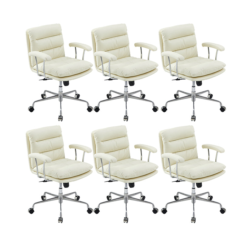 Contemporary Arm Chair Upholstered Adjustable Seat Height Office Chair