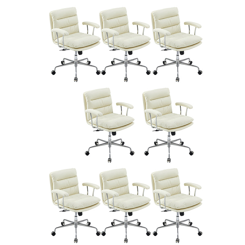 Contemporary Arm Chair Upholstered Adjustable Seat Height Office Chair