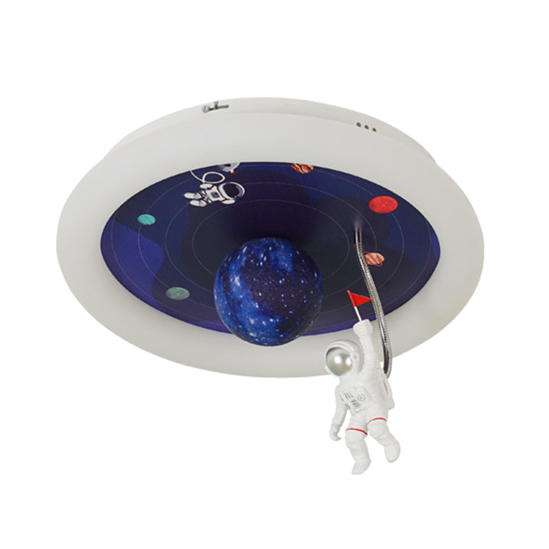 Metal Astronaut Flush Mount Light Lovely LED Ceiling Light for Kid's Room