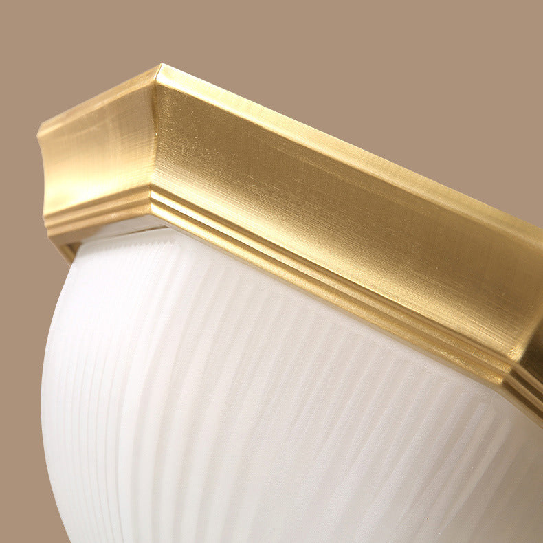 Simplicity Bowl Shape Flush Mount Ceiling Light Glass Flush Light in Gold