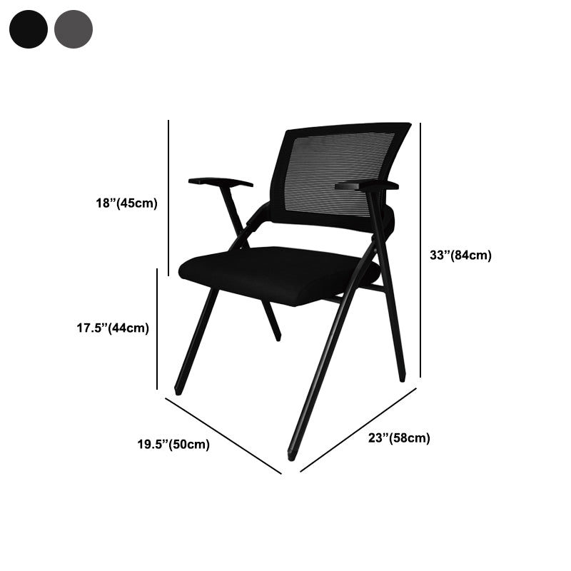 Black Office Chair Mid-back Breathable AirGrid Conference Chair