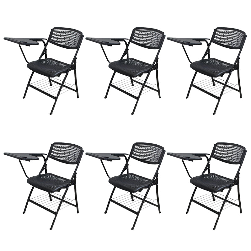 Armless Upholstered Conference Chair Plastic Low Back Conference Chair