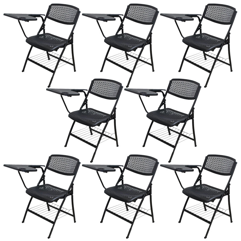 Armless Upholstered Conference Chair Plastic Low Back Conference Chair