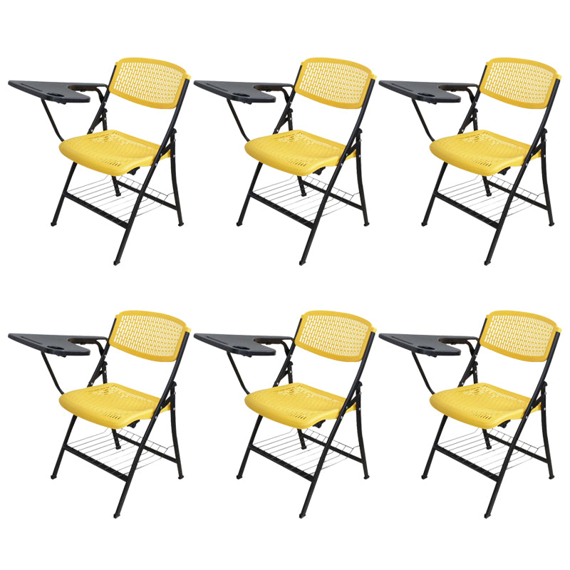 Armless Upholstered Conference Chair Plastic Low Back Conference Chair