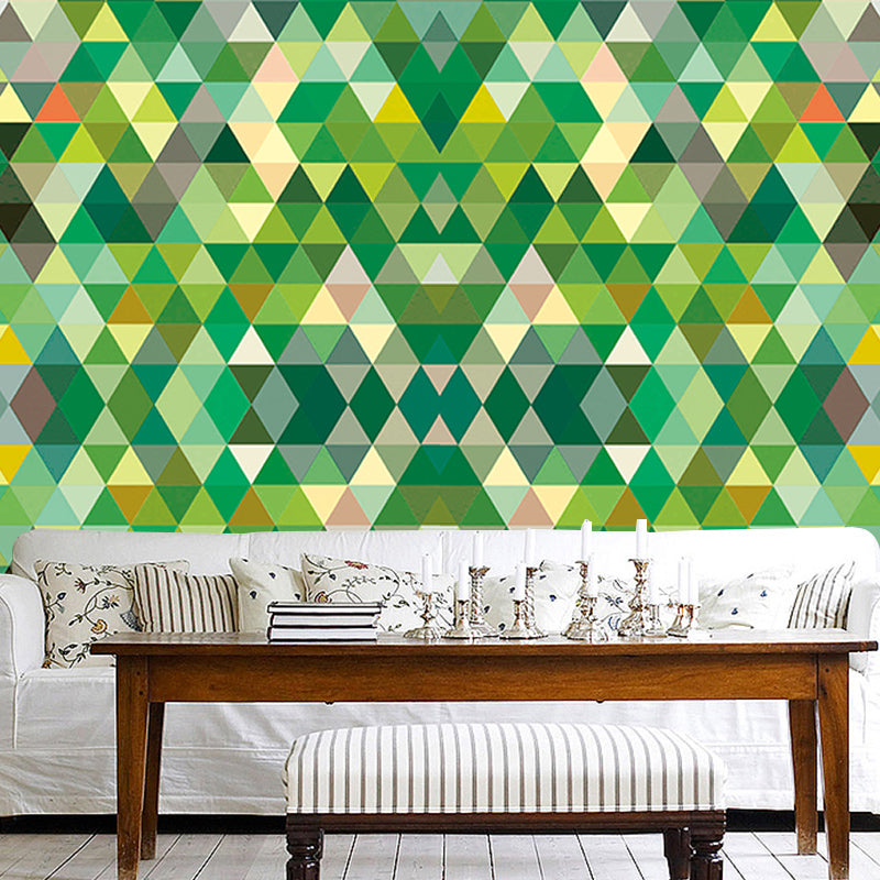 Illustration Mural Stain Resistant Modern Living Room Geometric Wall Mural