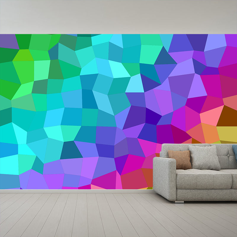 Decorative Wall Mural Illustration Stain Resistant Geometric Wallpaper