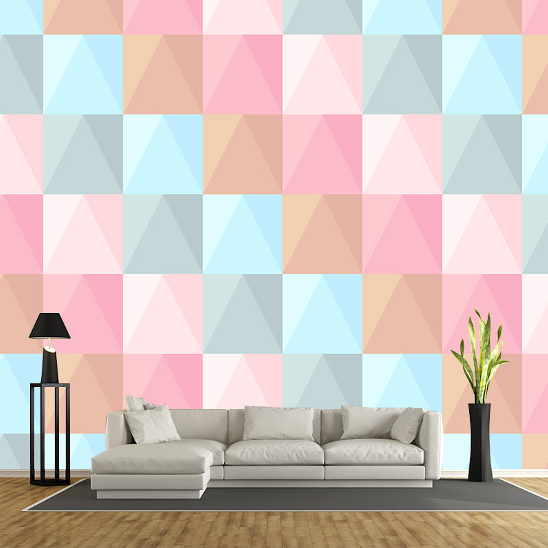 Illustration Wall Mural Modern Geometric Stain Resistant Home Wall Mural