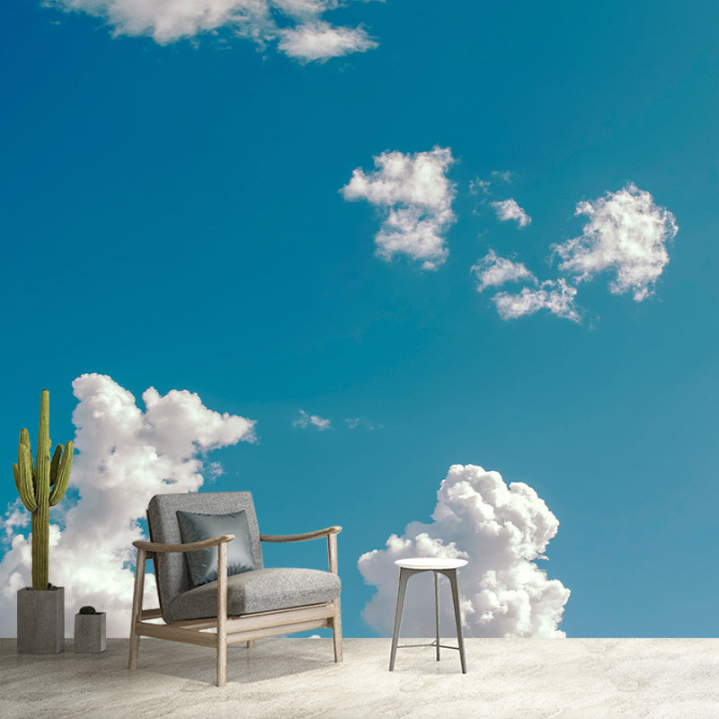 Photography Clouds Wall Mural Stain Resistant Contemporary Sky Wall Mural