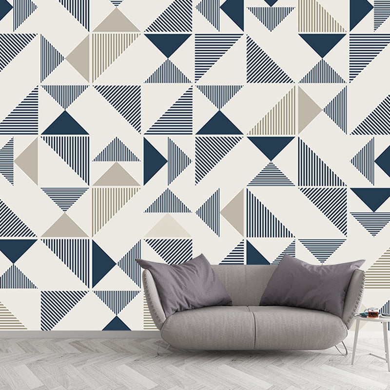 Stain Resistant Illustration Wall Mural Contemporary Geometric Wall Mural