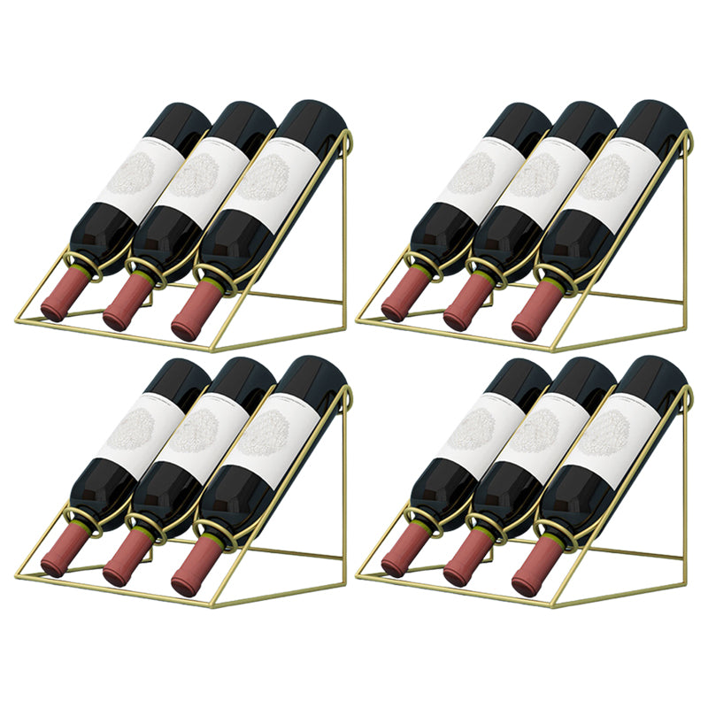 Metal Countertop Wine Bottle Holder Contemporary Bottle Rack Single Rail