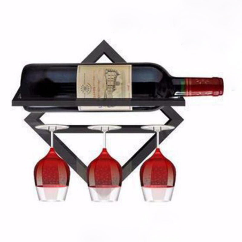 Wall Mounted Wine Holder Metal Home Wine Glass Stemware Rack Holder