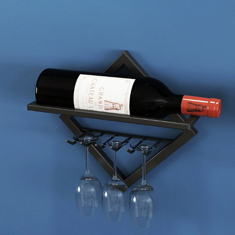 Wall Mounted Wine Holder Metal Home Wine Glass Stemware Rack Holder