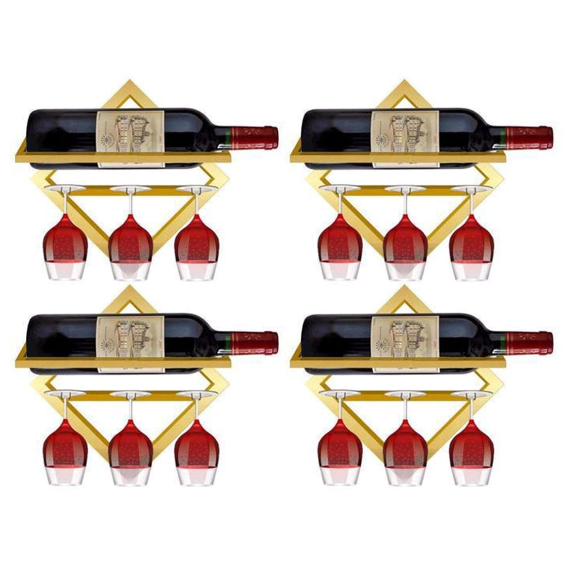 Wall Mounted Wine Holder Metal Home Wine Glass Stemware Rack Holder