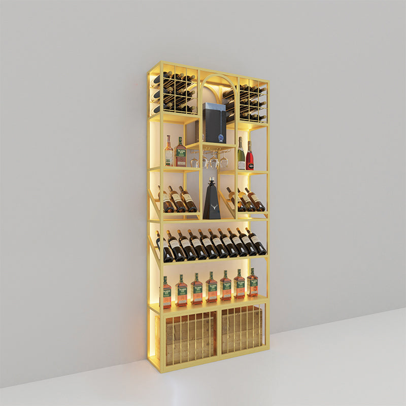 Luxury Floor Wine Shelf Metal Horizontal Wine Racks with Shelf