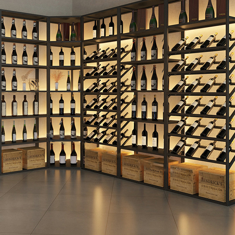 Luxury Floor Wine Shelf Metal Horizontal Wine Racks with Shelf