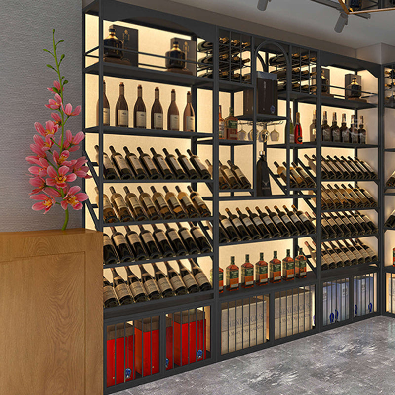 Luxury Floor Wine Shelf Metal Horizontal Wine Racks with Shelf