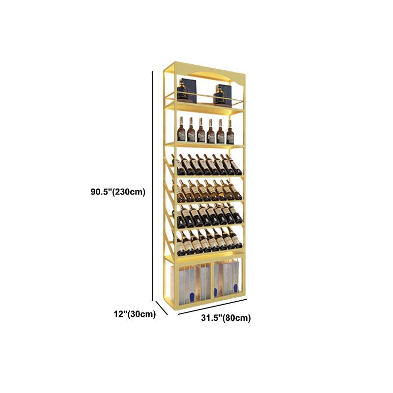 Luxury Floor Wine Shelf Metal Horizontal Wine Racks with Shelf