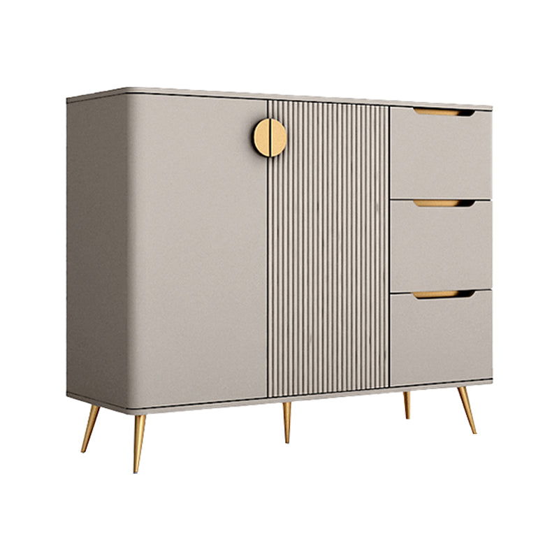 Wood Living Room Sideboard Cabinet Glam Credenza with Storage and Drawers