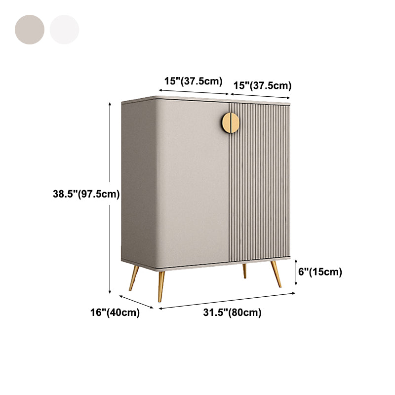 Wood Living Room Sideboard Cabinet Glam Credenza with Storage and Drawers