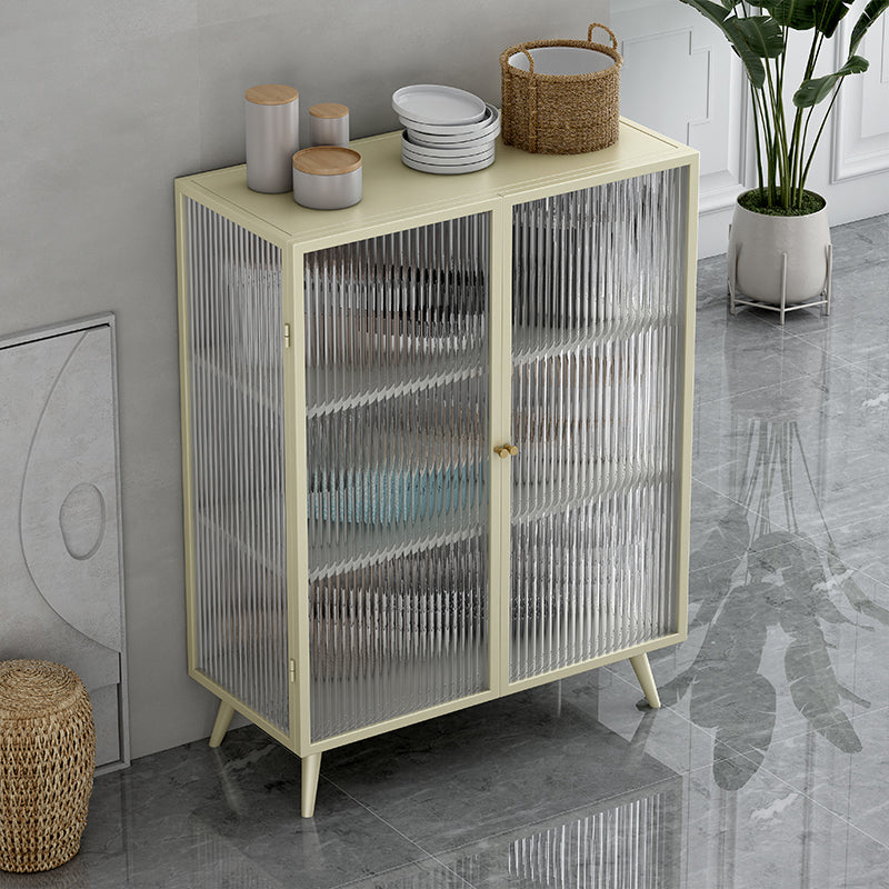 Steel Kitchen Sideboard Cabinet Modern Server Cabinet with Storage