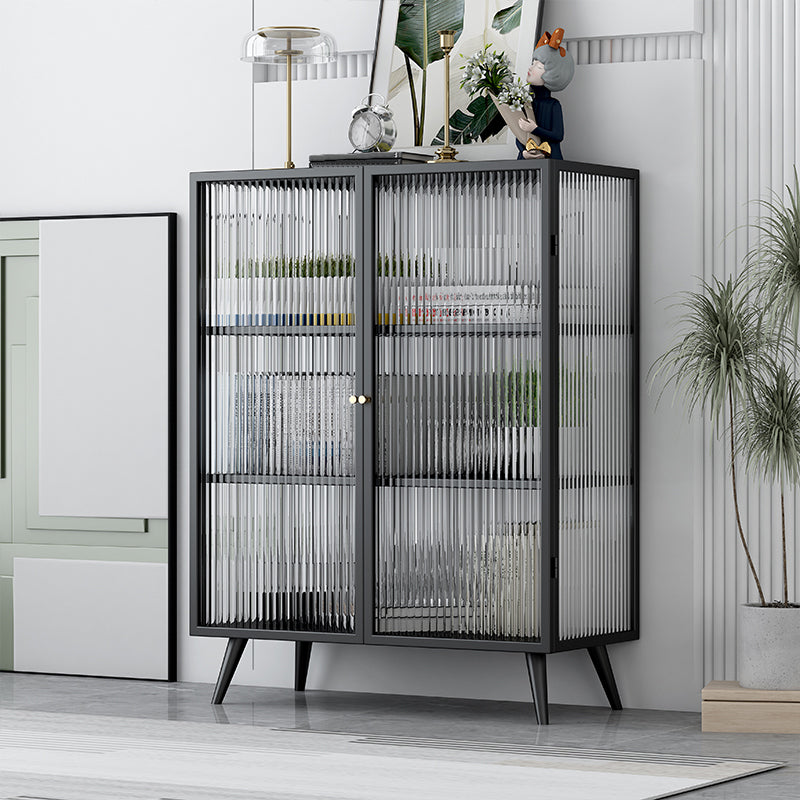 Steel Kitchen Sideboard Cabinet Modern Server Cabinet with Storage