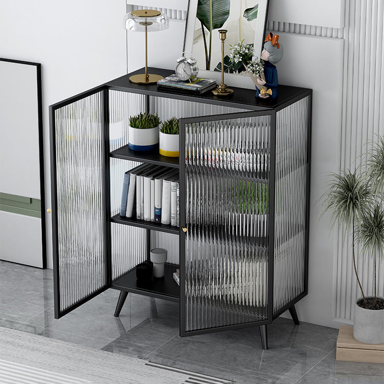 Steel Kitchen Sideboard Cabinet Modern Server Cabinet with Storage