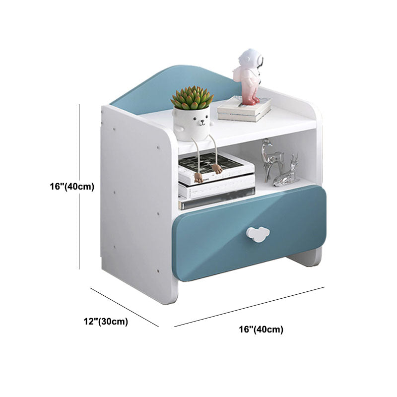 Contemporary Bedside Cabinet Night Table Lower Shelf Night Table for Bedroom