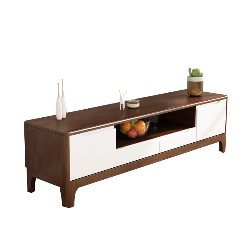 Solid Wood Living Room TV Cabinet Nordic Modern Ultra-thin TV Stand Console