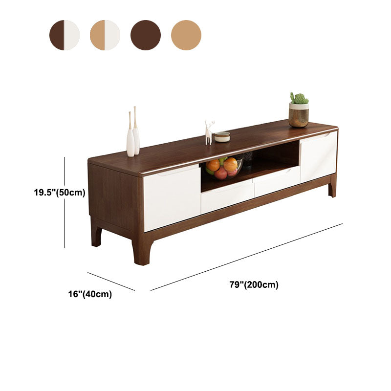 Solid Wood Living Room TV Cabinet Nordic Modern Ultra-thin TV Stand Console