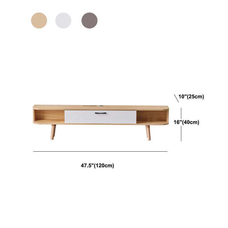 Wooden Media Console TV Stand Contemporary TV Media Stand with Door