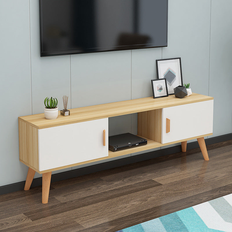 Beech Natural 19.7-inch H TV Stand Scandinavian TV Stand With Storage