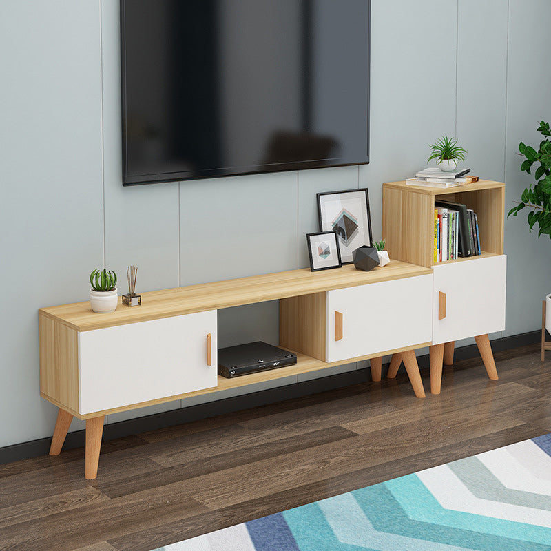 Beech Natural 19.7-inch H TV Stand Scandinavian TV Stand With Storage