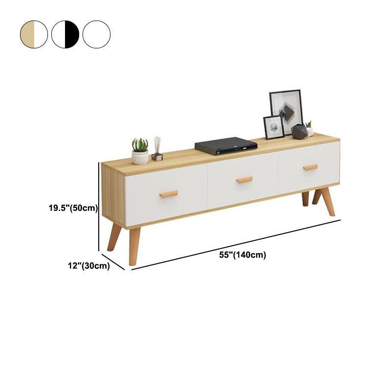 Beech Natural 19.7-inch H TV Stand Scandinavian TV Stand With Storage