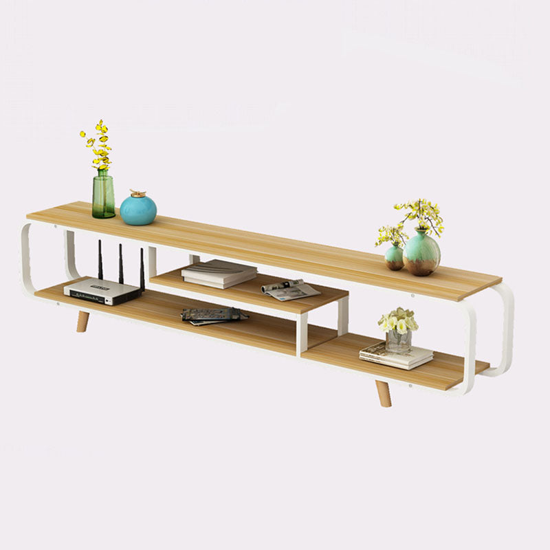 Contemporary TV Stand Console Open Shelving Media Console TV Stand