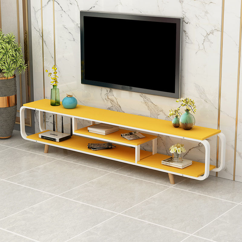 Contemporary TV Stand Console Open Shelving Media Console TV Stand