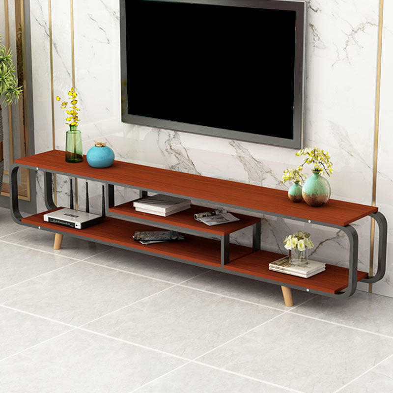 Contemporary TV Stand Console Open Shelving Media Console TV Stand