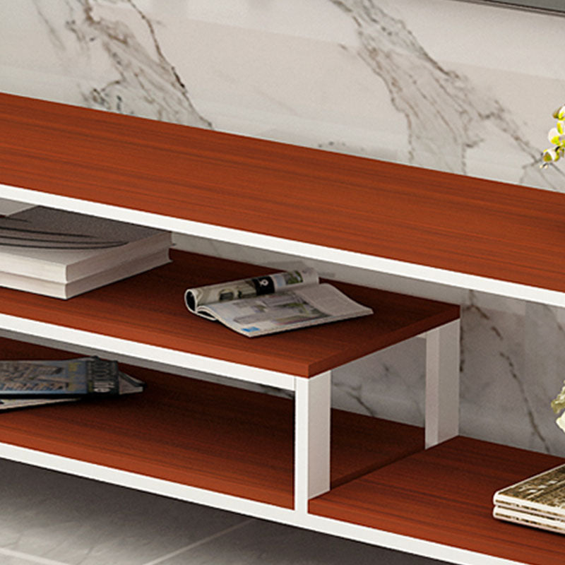 Contemporary TV Stand Console Open Shelving Media Console TV Stand