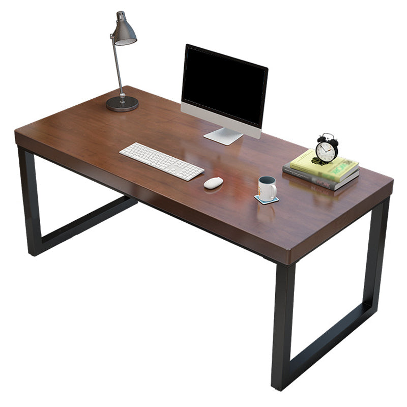 Solid Wood Writing Desk Modern Style Brown Home and Office Desk