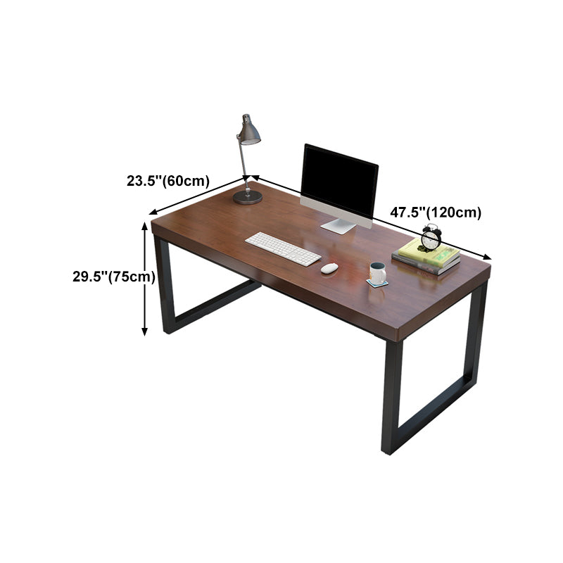 Solid Wood Writing Desk Modern Style Brown Home and Office Desk