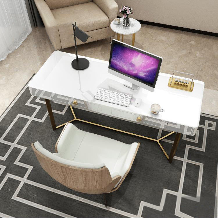 Modern Light Luxury Minimalist Writing Desk Rectangular Fixed Luxury Desk