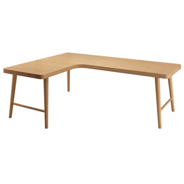 Modern Solid Wood Desk Home L-Shape Pine Material Writing Desk