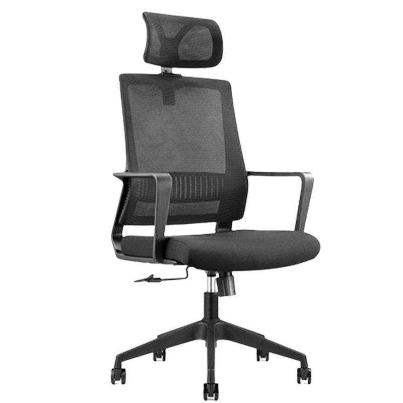 Modern Adjustable Arms Computer Chair with Wheels High Back Nylon Desk Chair