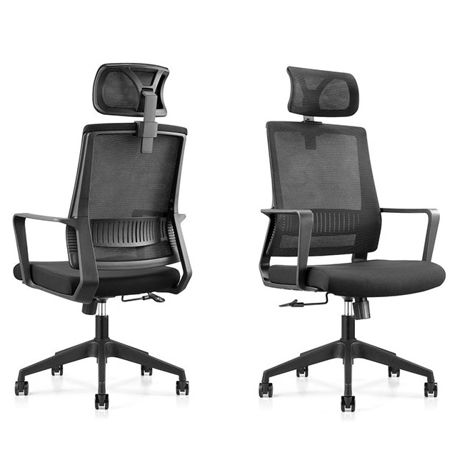 Modern Adjustable Arms Computer Chair with Wheels High Back Nylon Desk Chair