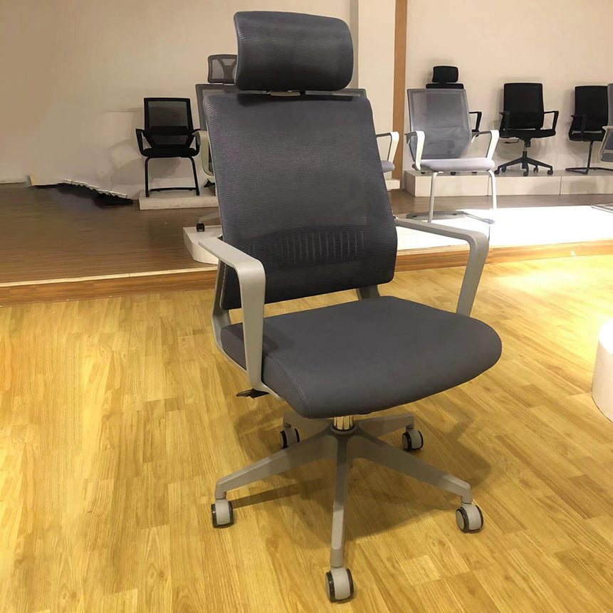 Modern Adjustable Arms Computer Chair with Wheels High Back Nylon Desk Chair