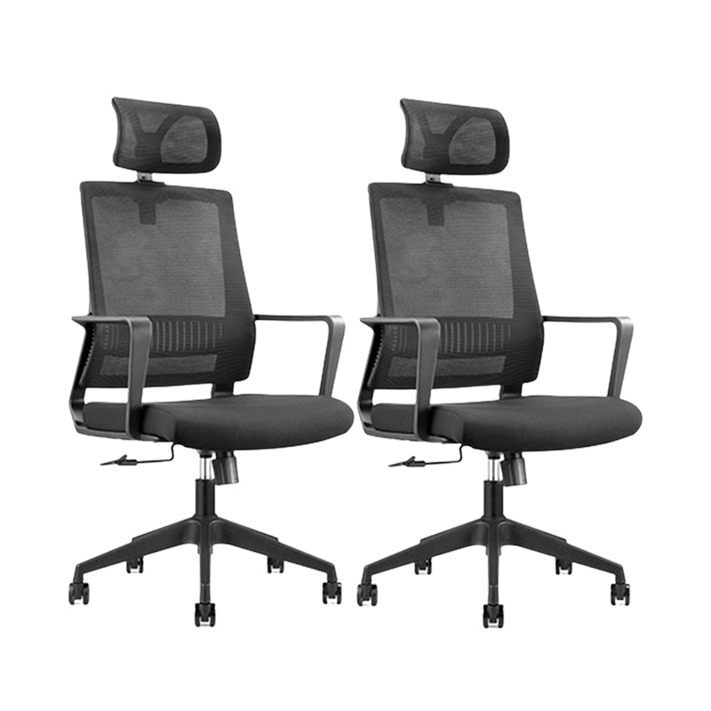 Modern Adjustable Arms Computer Chair with Wheels High Back Nylon Desk Chair